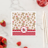 Personalisiert Gingerbrot Mann Weihnachten Serviette (Beispiel)