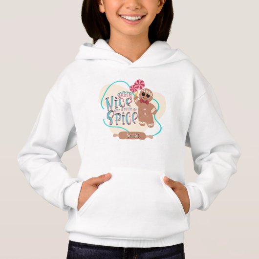 Personalisiert Gingerbrot Weihnachtsfeiertag Hoodie (Vorderseite)