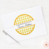 Personalisiert Gingham Gift Stickers (Umschlag)