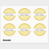 Personalisiert Gingham Gift Stickers (Blatt)