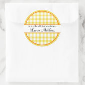 Personalisiert Gingham Gift Stickers (Tasche)