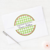 Personalisiert Gingham Gift Stickers (Umschlag)