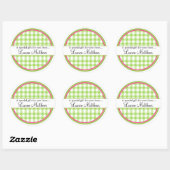 Personalisiert Gingham Gift Stickers (Blatt)