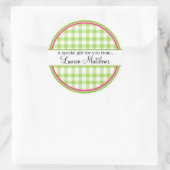 Personalisiert Gingham Gift Stickers (Tasche)