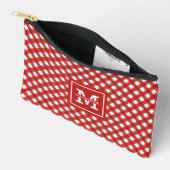 Personalisiert Gingham Kariert Pattern Zubehörtasche (Offen)