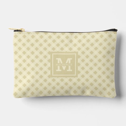 Personalisiert Gingham Kariert Pattern Zubehörtasche (Vorderseite)