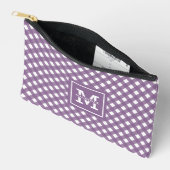 Personalisiert Gingham Kariert Pattern Zubehörtasche (Offen)