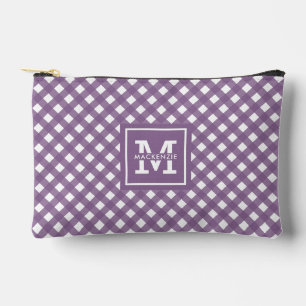 Personalisiert Gingham Kariert Pattern Zubehörtasche