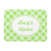 Personalisiert Gingham Magnet (Horizontal)