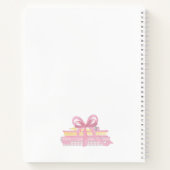 Personalisiert Gingham School Wappen Notizblock (Rückseite)