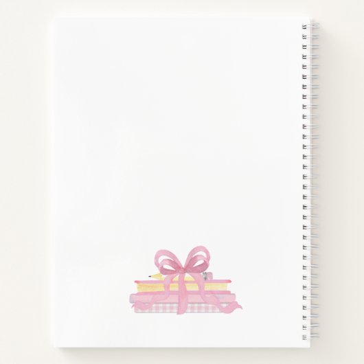 Personalisiert Gingham School Wappen Notizblock (Rückseite)