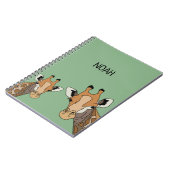 Personalisiert Giraffe Funny Green Notizblock (Linke Seite)