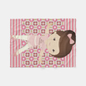 Personalisiert Girl Ballerina Fleecedecke (Vorderseite (Horizontal))