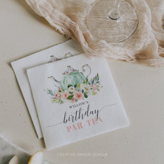 Personalisiert Girl Birthday Par-Tea Tea Party Serviette
