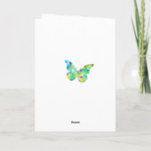 Personalisiert Girl Birthday Psychedelic Butterfly Karte (Rückseite)