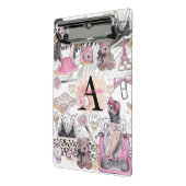 Personalisiert Girl Boss Luxury Illustration Mini Klemmbrett (Gewinkelt2)