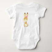 Personalisiert Girl Bunny Woodland Babyduschgesche Baby Strampler (Rückseite)