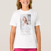 Personalisiert Girl First Heilige Kommunion Foto T-Shirt (Vorderseite)