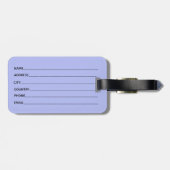 Personalisiert Girl Gold Glitzer Mit Monogramm Blu Gepäckanhänger (Rückseite horizontal)