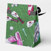 Personalisiert Girl Golf Pattern Gefallen Box Geschenkschachtel (Rückseite)