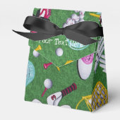 Personalisiert Girl Golf Pattern Gefallen Box Geschenkschachtel (Vorderseite)