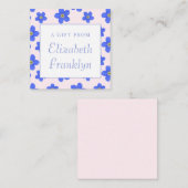 Personalisiert Girl Modern Floral Geschenkverpacku Mitteilungskarte (Vorne/Hinten)
