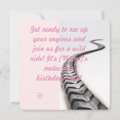 Personalisiert Girl Motocross Einladung (Rückseite)
