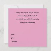 Personalisiert Girl Motocross Einladung (Rückseite)