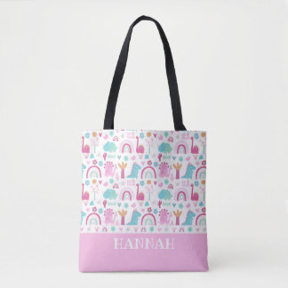 Personalisiert Girl Power Dinosaur Tasche