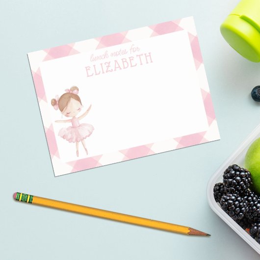 Personalisiert Girl Watercolor Ballerina Kinder Mi Post-it Klebezettel