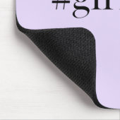 Personalisiert #GirlBoss Moderner Lila Name Mousepad (Ecke)