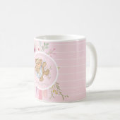 Personalisiert Girls BAPTISM - Pink Angel Teddybea Kaffeetasse (VorderseiteRechts)