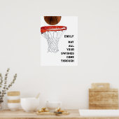 Personalisiert Girls Basketball Poster (Küche)