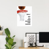 Personalisiert Girls Basketball Poster (Heimbüro)