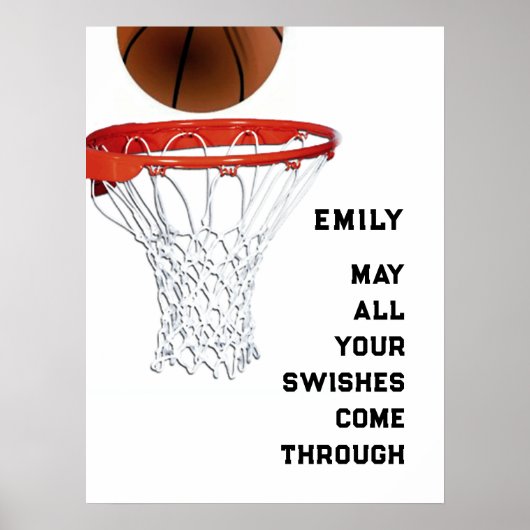 Personalisiert Girls Basketball Poster (Vorne)