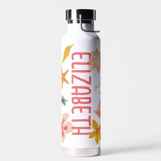 Personalisiert Girls Beach Sticker Trinkflasche (Links)