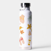 Personalisiert Girls Beach Sticker Trinkflasche (Rechts)