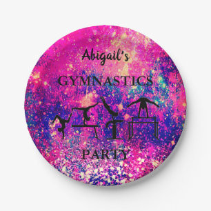 Personalisiert Girls Gymnastik Geburtstagsparty Pappteller