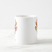 Personalisiert Girls Rentier Weihnachtsfeierliche Kaffeetasse (Mittel)