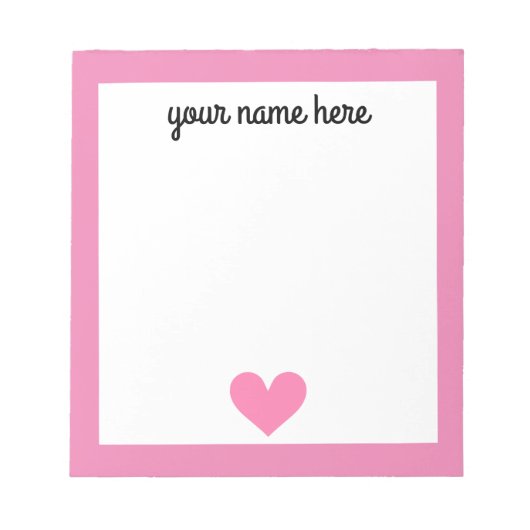 Personalisiert Girls Stationery Notepad Notizblock (Vorderseite)