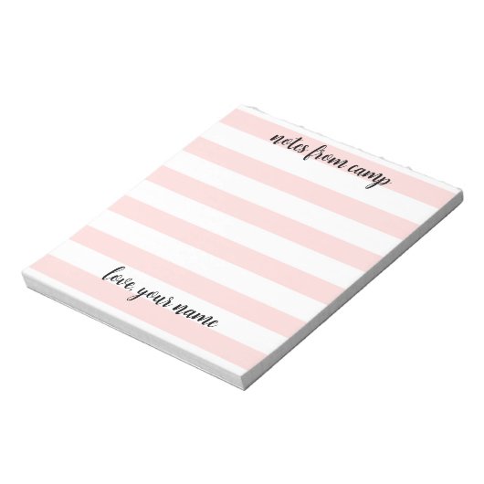 Personalisiert Girls Summer Camp Notepad Notizblock (Rotiert)