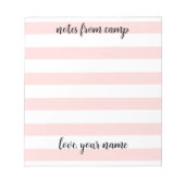 Personalisiert Girls Summer Camp Notepad Notizblock (Vorderseite)