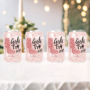 Personalisiert Girls Trip Disco Mirror Pink Stiefe Dosenglas