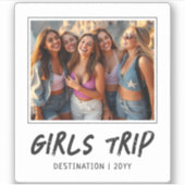 Personalisiert Girls Trip Girls Foto Aufkleber (Vorderseite)