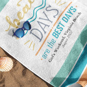Personalisiert Girls Weekend Beach Days Strandtuch