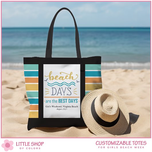 Personalisiert Girls Weekend Beach Tasche