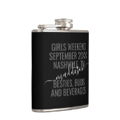 Personalisiert Girls Weekend Bestie Bridal Trip Flachmann (Rechts)