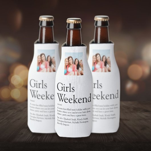 Personalisiert Girls Weekend Definition Foto Flaschenkühler