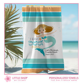 Personalisiert Girls Weekend Mermaid Strandtuch