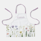 Personalisiert Girls Wildblume Schürze (Vorderseite)